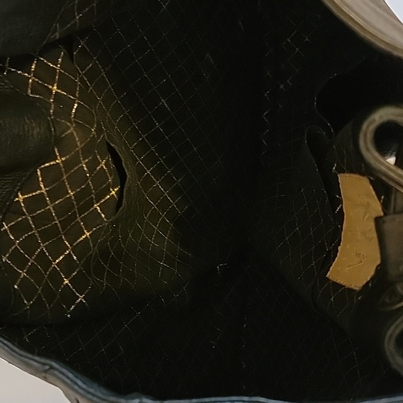 KOOBA Black Pebble Leather Ring Handle Purse Grommets Lined Excellent Condition - Picture 8 of 16